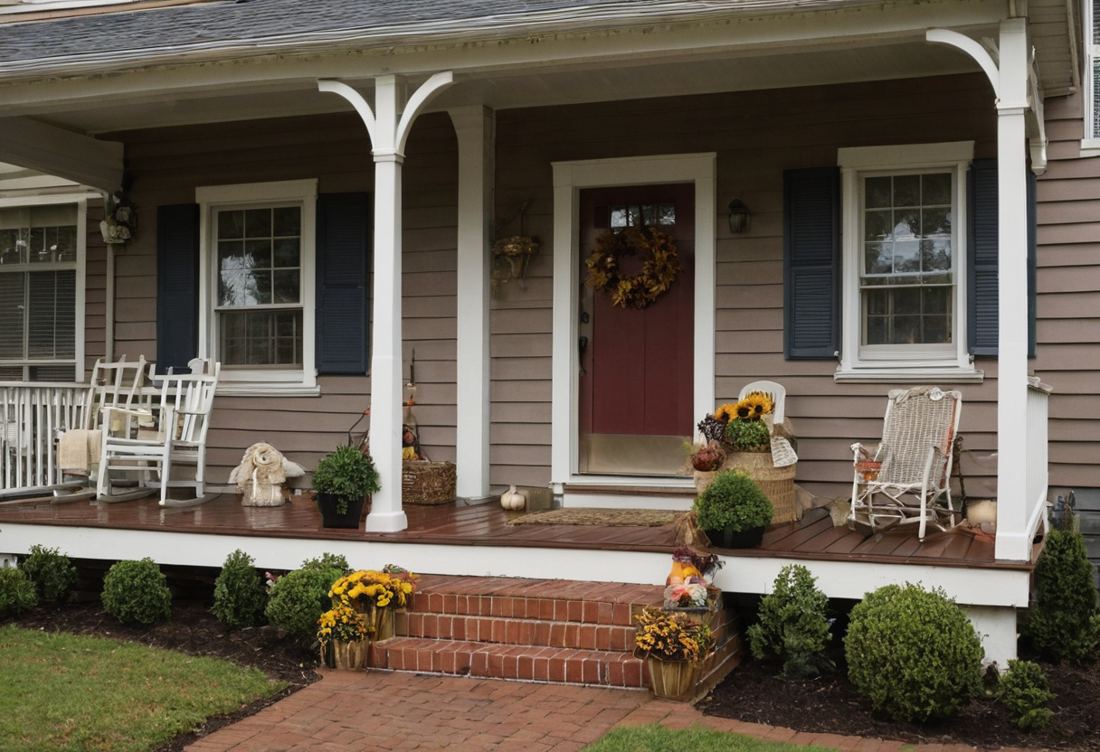 Practical visual for Porch fall decor must match rain, wind, sunlight, and freezing conditions